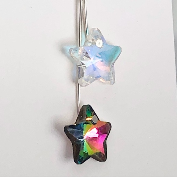 New Handmade Glass Crystal Dangle Drop Shooting Star Earrings Unique Gifts Party - Picture 3 of 6